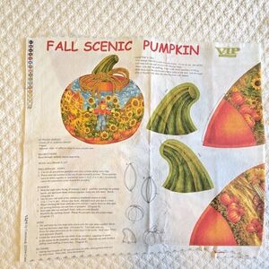 Cut N Sew Pumpkin Panel Scenic Fall Harvest Stuffed Cranston 2004